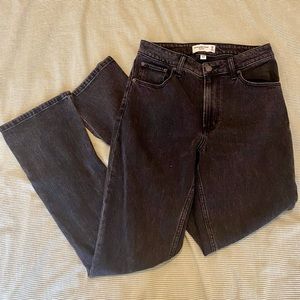 Abercrombie & Fitch Black High Rise Jeans Curve Love Side Slit 26 / 2